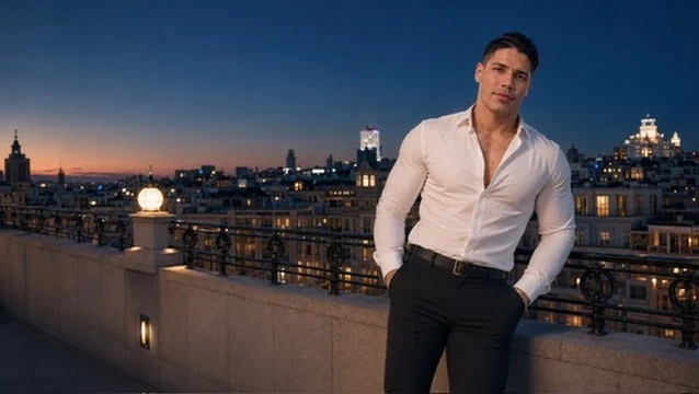 GIAN en una terraza al atardecer